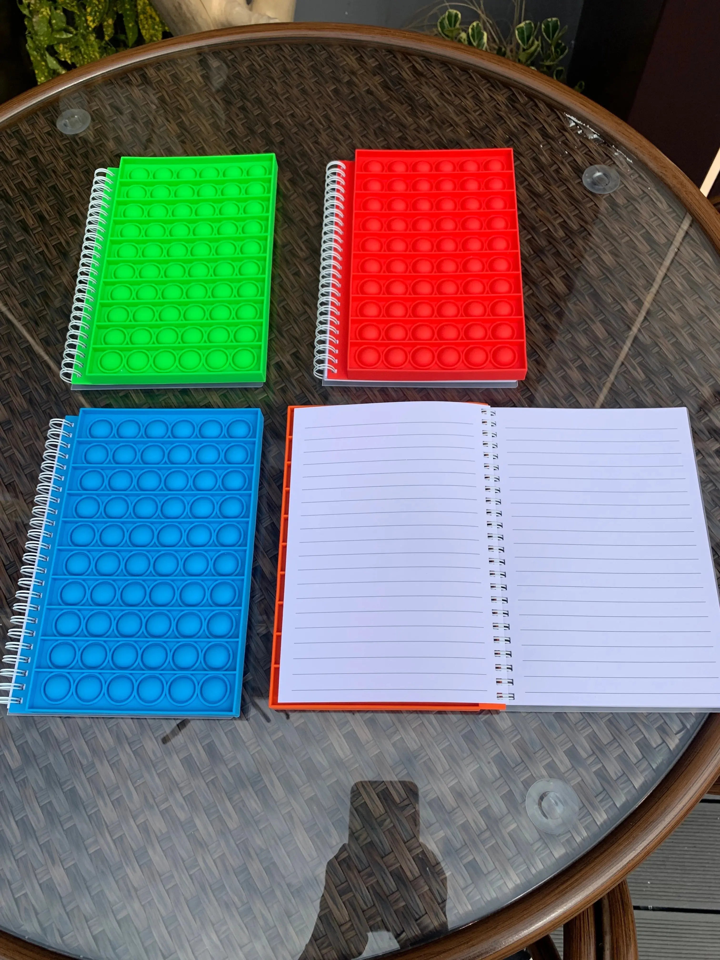 Pop Its Push Bubble Fidget Toys Pencil Case and Notebook Set - Vivareflex Online