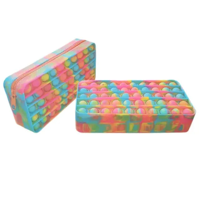 Pop Its Push Bubble Fidget Toys Pencil Case and Notebook Set - Vivareflex Online