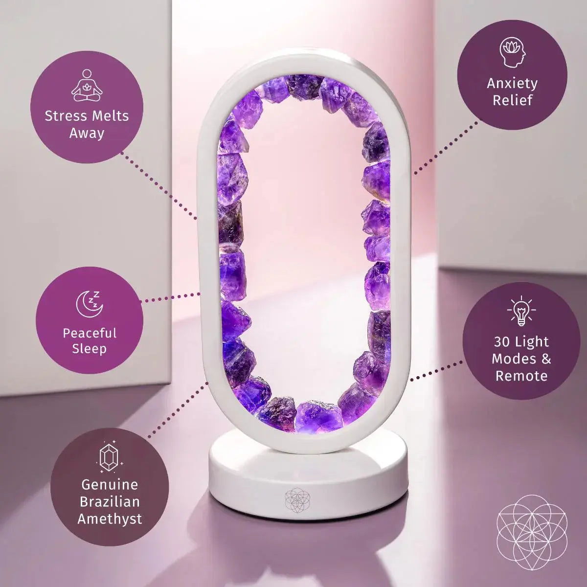 Portal to Peace - Amethyst Lamp of Stress Relief Conscious Items