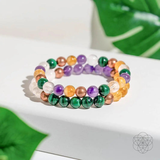 Powerhouse of Wealth Manifestation - Crystal Quartet Bracelet Set Conscious Items