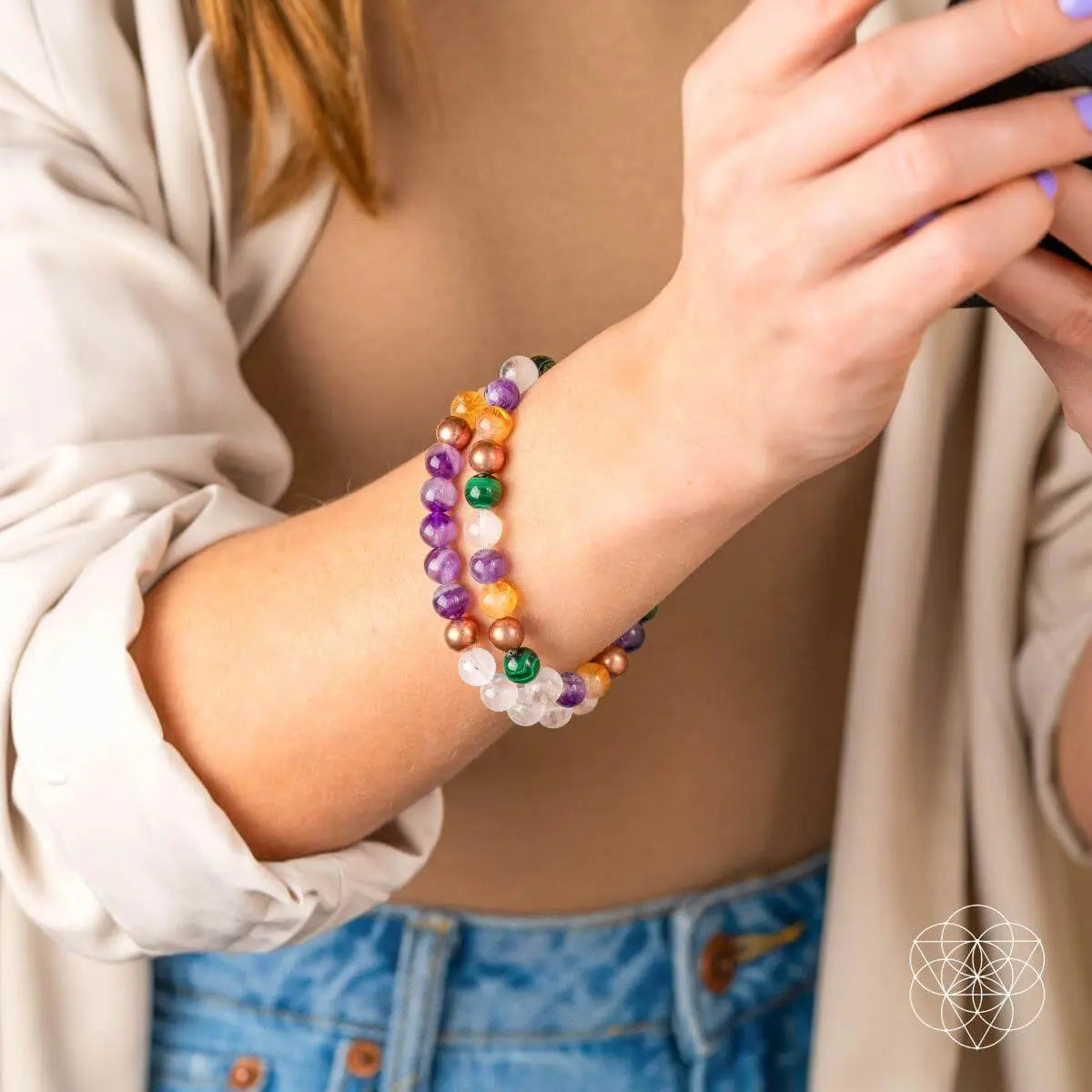 Powerhouse of Wealth Manifestation - Crystal Quartet Bracelet Set Conscious Items