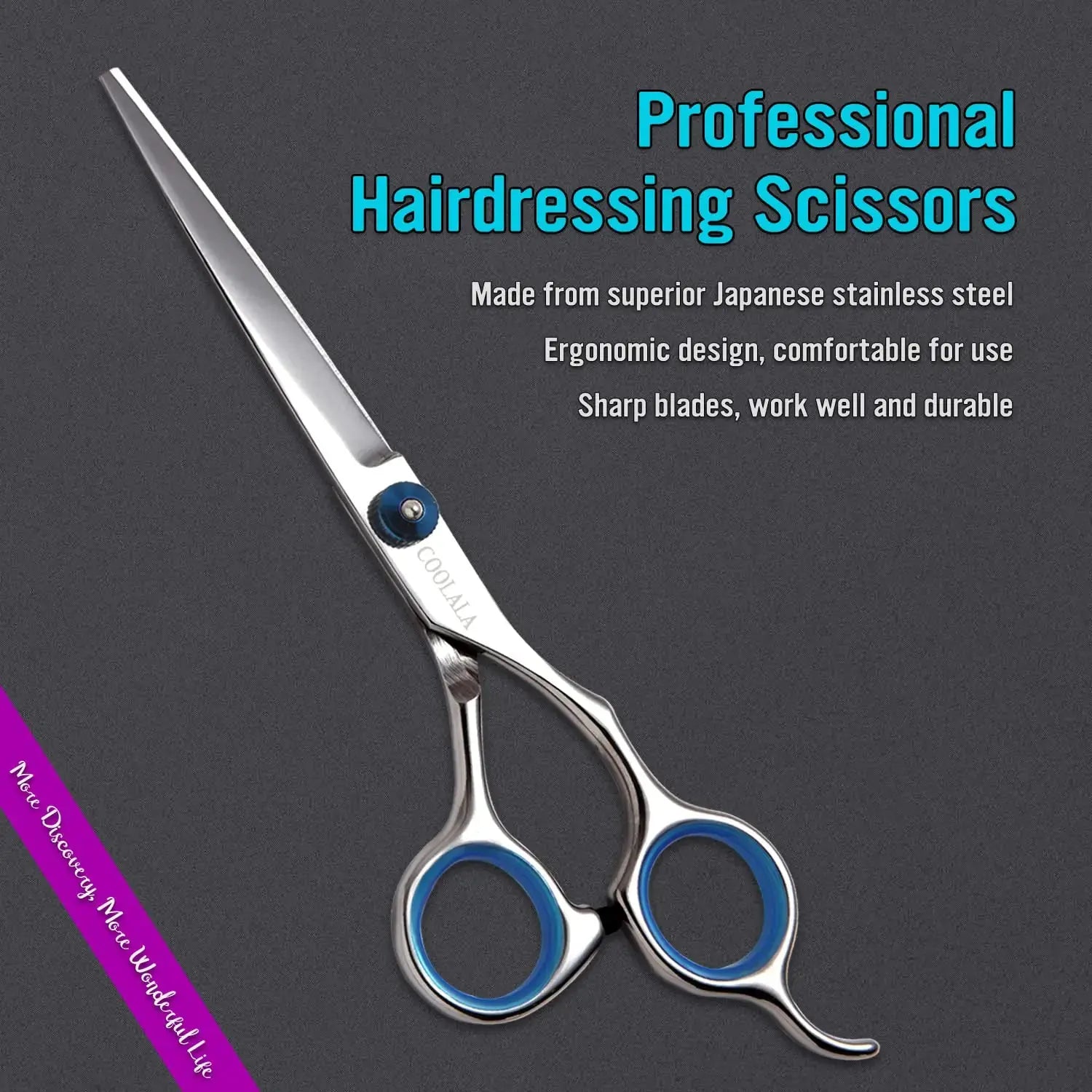 Professional 6.5-Inch Stainless Steel Hair Cutting Scissors with Comb - Vivareflex Online