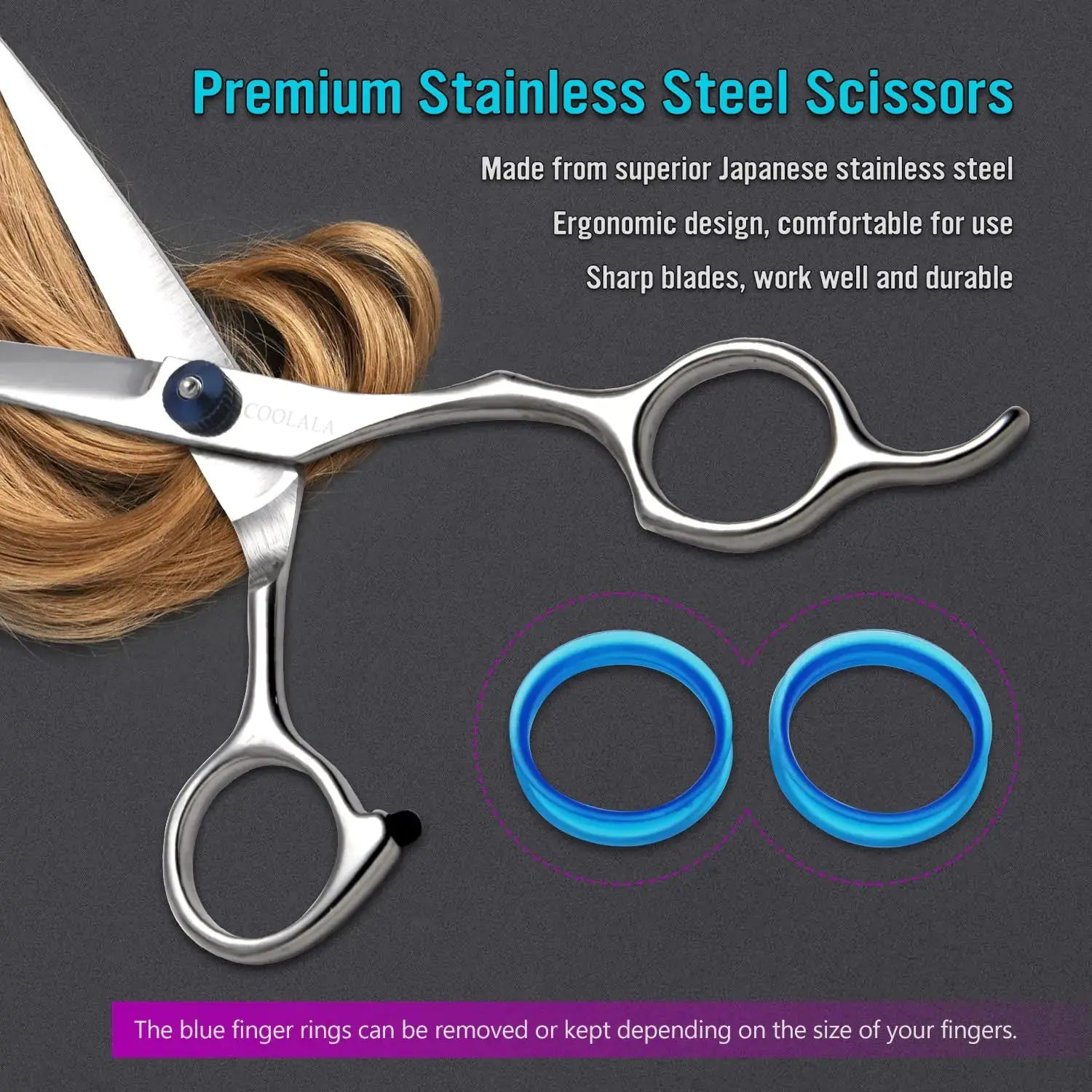 Professional 6.5-Inch Stainless Steel Hair Cutting Scissors with Comb - Vivareflex Online