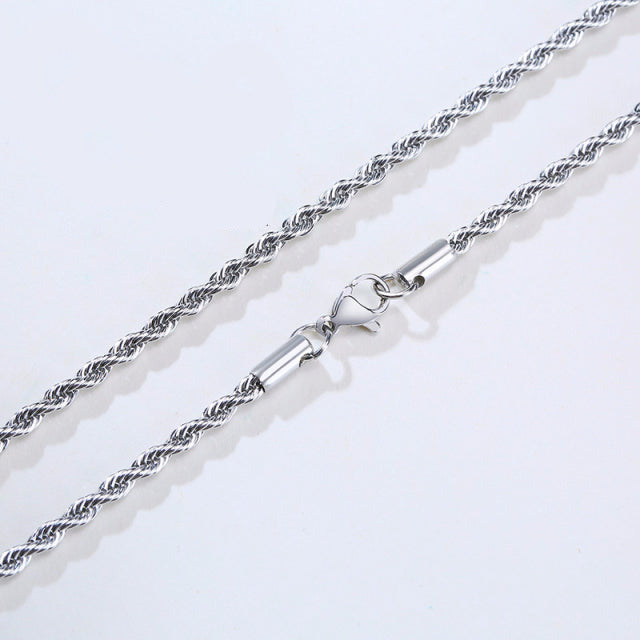 Professional Men Stainless Rope Necklace_Vivareflex_Online