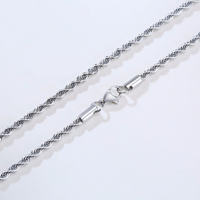 Professional Men's Stainless Rope Necklace_Vivareflex_Online