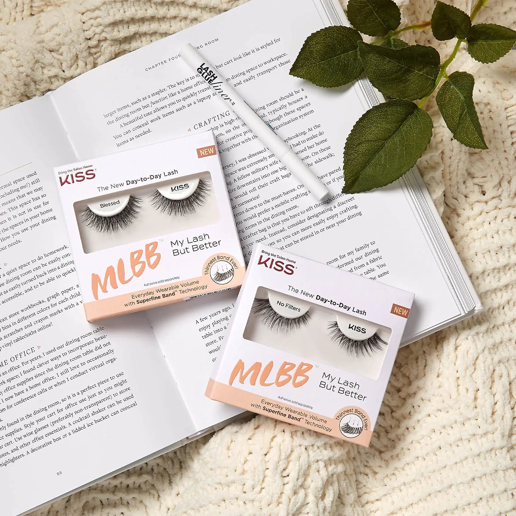 KISS My Lash But Better False Eyelashes, 'Blessed', 12 mm, Includes 1 Pair Of Lash, Contact Lens Friendly, Easy to Apply, Reusable Strip Lashes Blessed