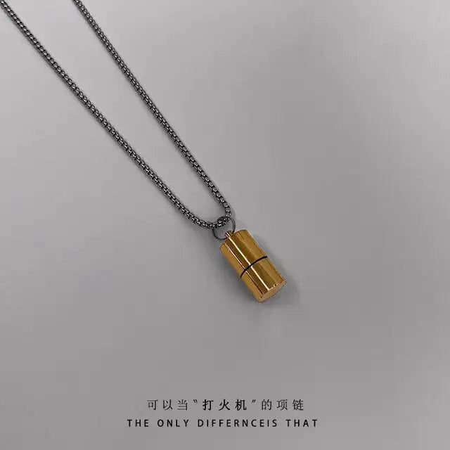 Punk Lighter Men Stainless Steel Necklace Vivareflex Online