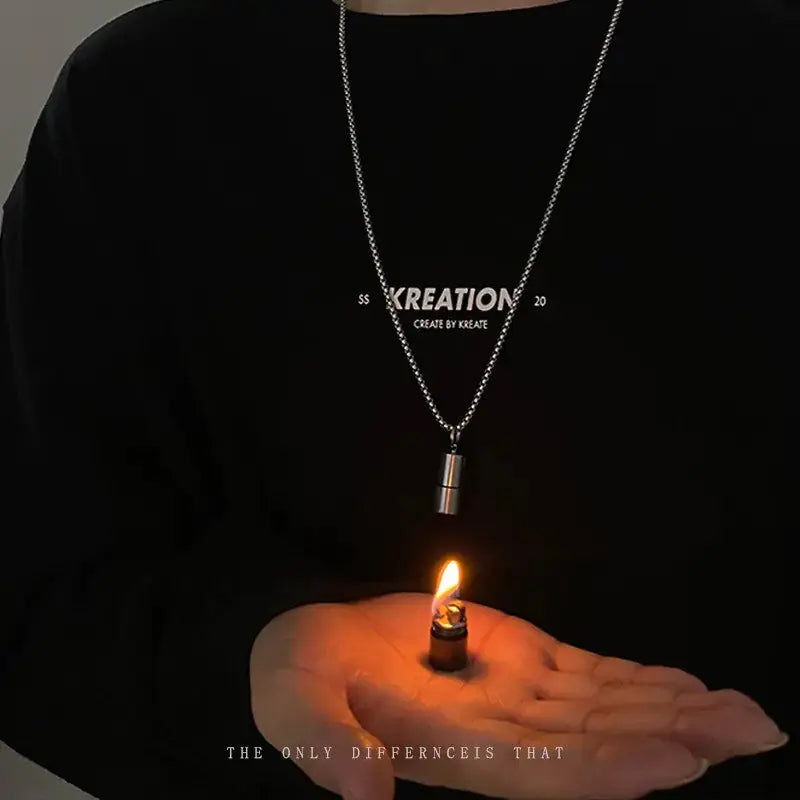 Punk Lighter Men Stainless Steel Necklace Vivareflex Online
