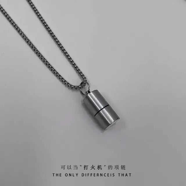 Punk Lighter Men Stainless Steel Necklace Vivareflex Online