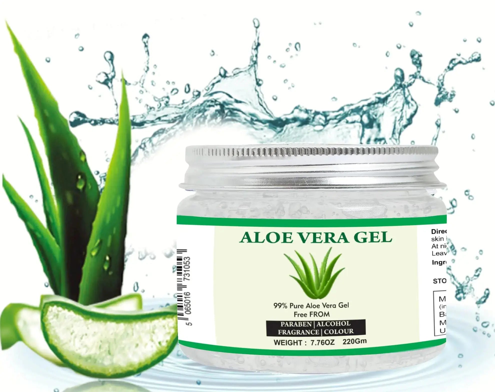 Pure Aloe Vera Hydrating Gel – 7.76 oz | Skin & Hair Moisturizer - Vivareflex Online