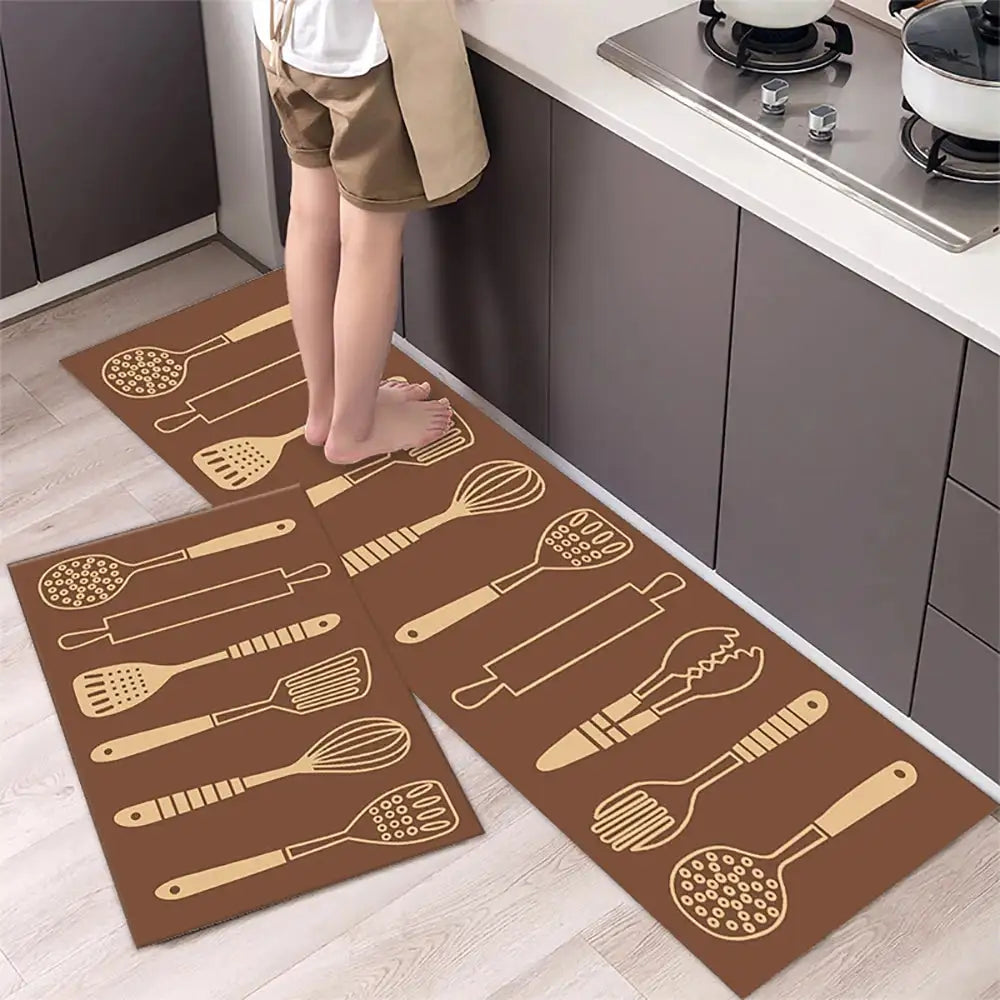 Tapis de cuisine antidérapant moderne