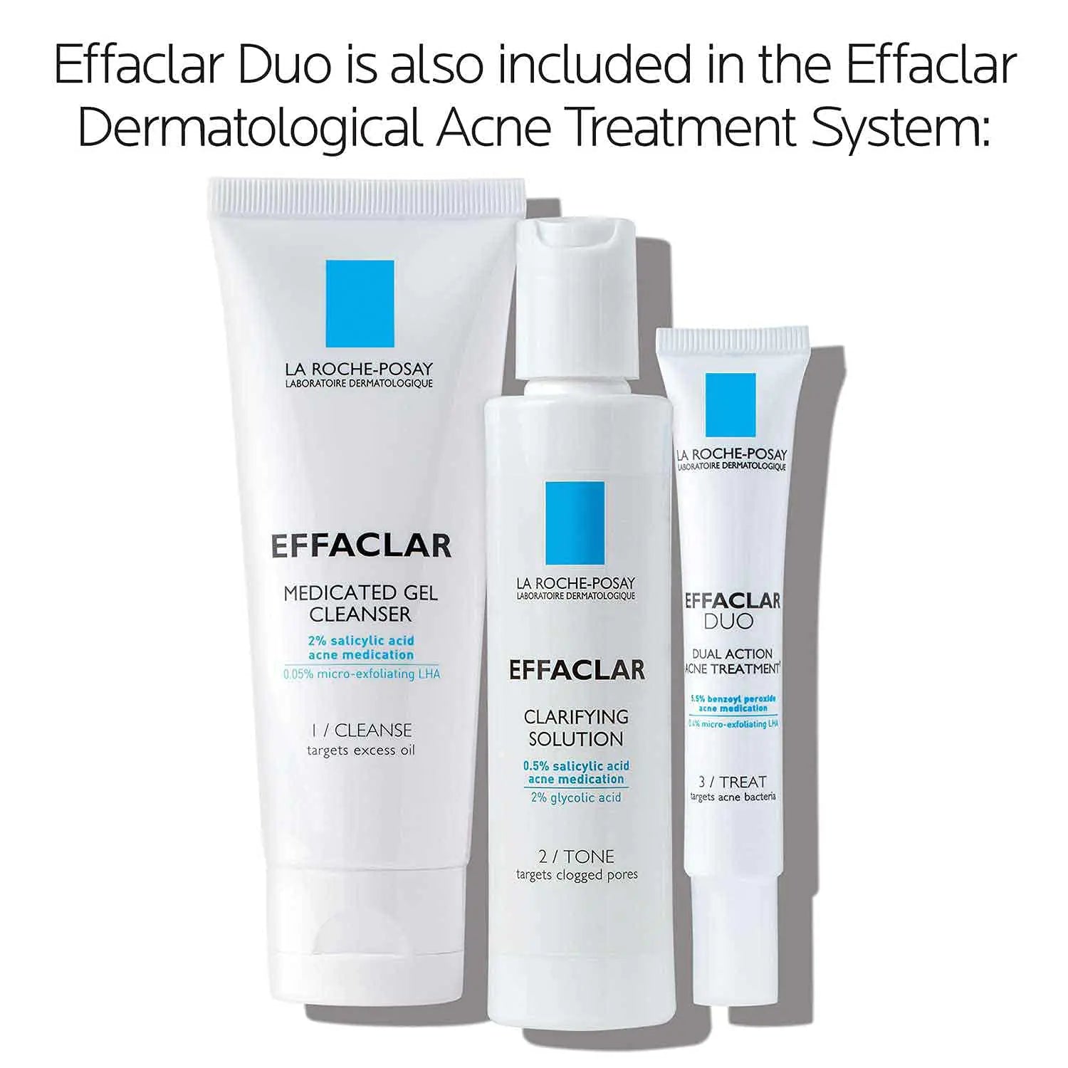 La Roche-Posay Effaclar Duo Crème de traitement localisée à double action contre l'acné avec peroxyde de benzoyle Traitement de l'acné pour l'acné et les points noirs, transparence légère, sans danger pour les peaux sensibles 0,7 fl oz (paquet de 1)