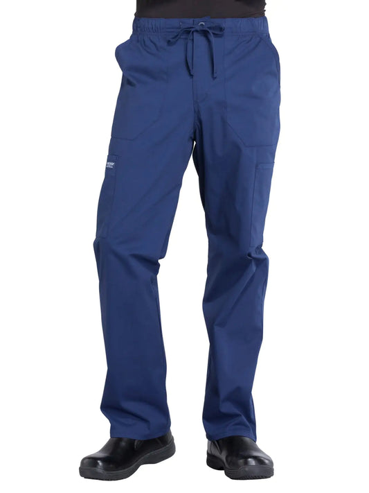 Cherokee Men's Scrub Pants Tapered Leg with Elastic Waistband Zip Fly Front and 5 Pockets - Vivareflex Online