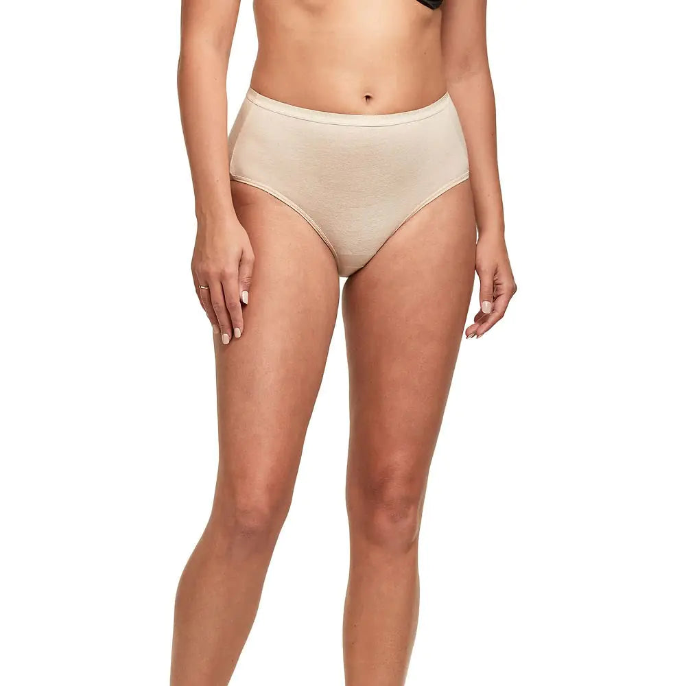 Lot de 6 culottes taille haute pour femmes Hanes, sous-vêtements légers évacuant l'humidité, 9 Taupe/Wht/Lt Buff/Nude/Nude Hthr/Dot Prt