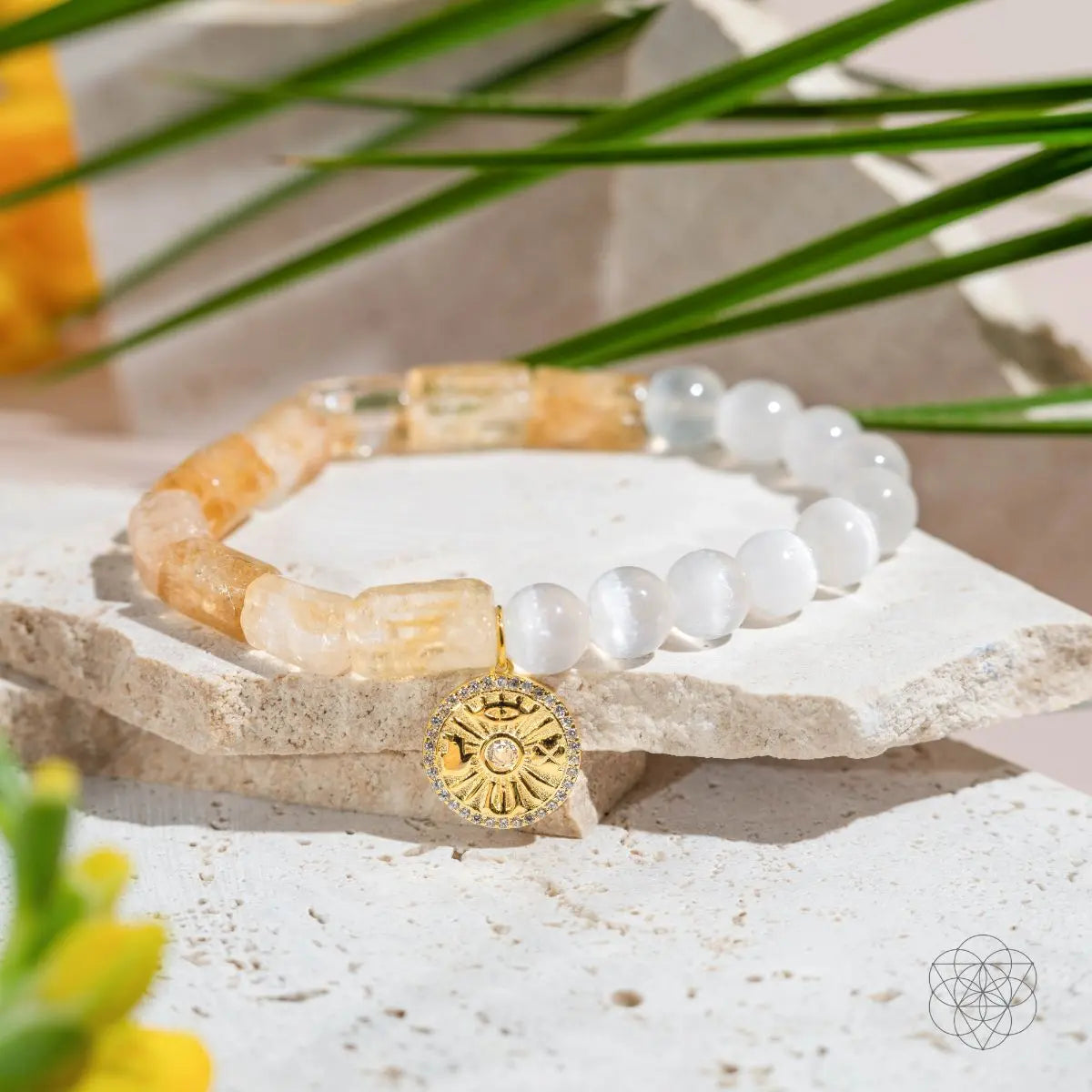Quartet of Luck - Citrine & Selenite Bracelet of Serendipity Conscious Items