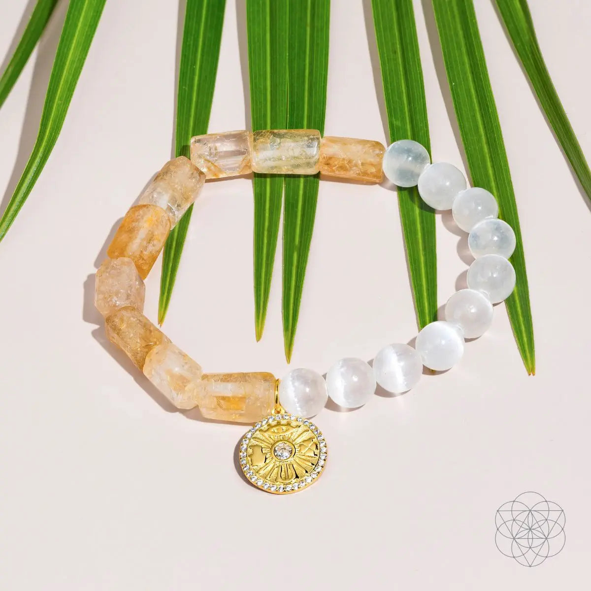 Quartet of Luck - Citrine & Selenite Bracelet of Serendipity Conscious Items