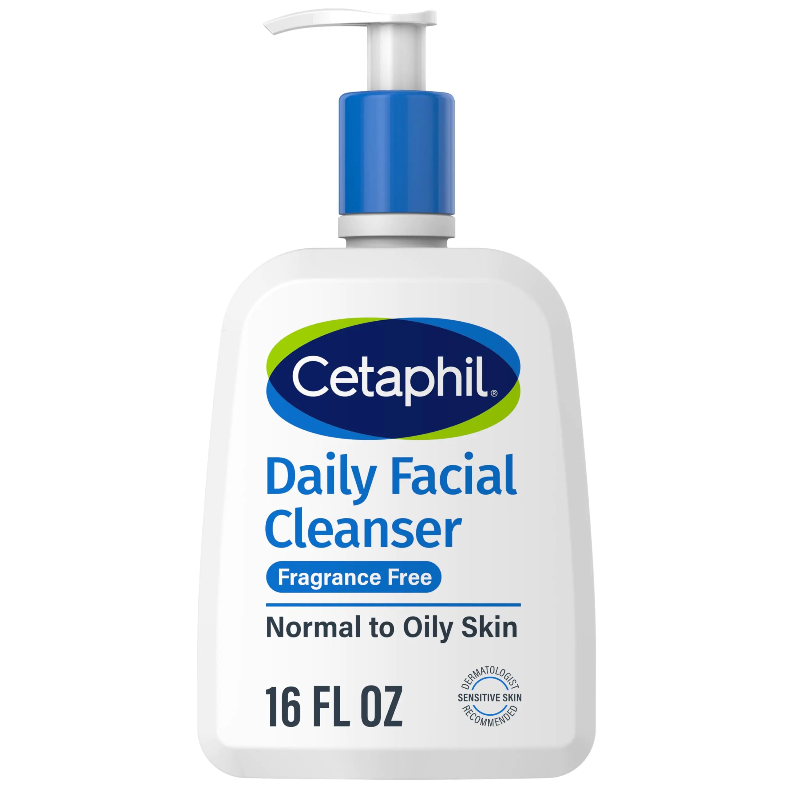 Limpiador facial de CETAPHIL, limpiador facial diario para pieles sensibles, mixtas a grasas, NUEVO 16 oz, sin fragancia, espuma suave, sin jabón, hipoalergénico, sin fragancia, 16 oz. (paquete de 1) 