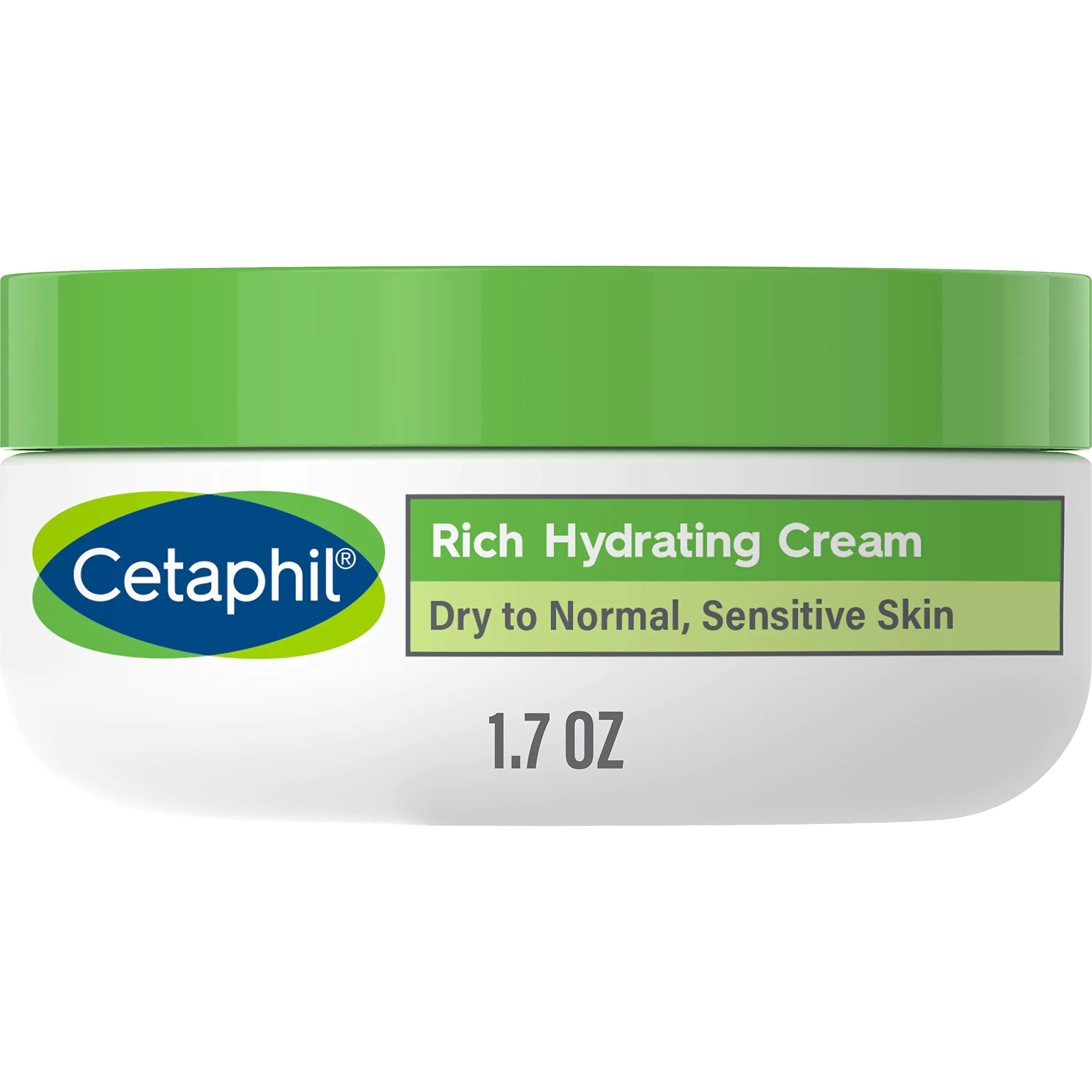 Crème de nuit hydratante riche pour le visage Cetaphil, avec acide hyaluronique, 1,7 oz, crème hydratante pour peaux sèches à très sèches, sans parfum ajouté, (l'emballage peut varier) Crème hydratante riche