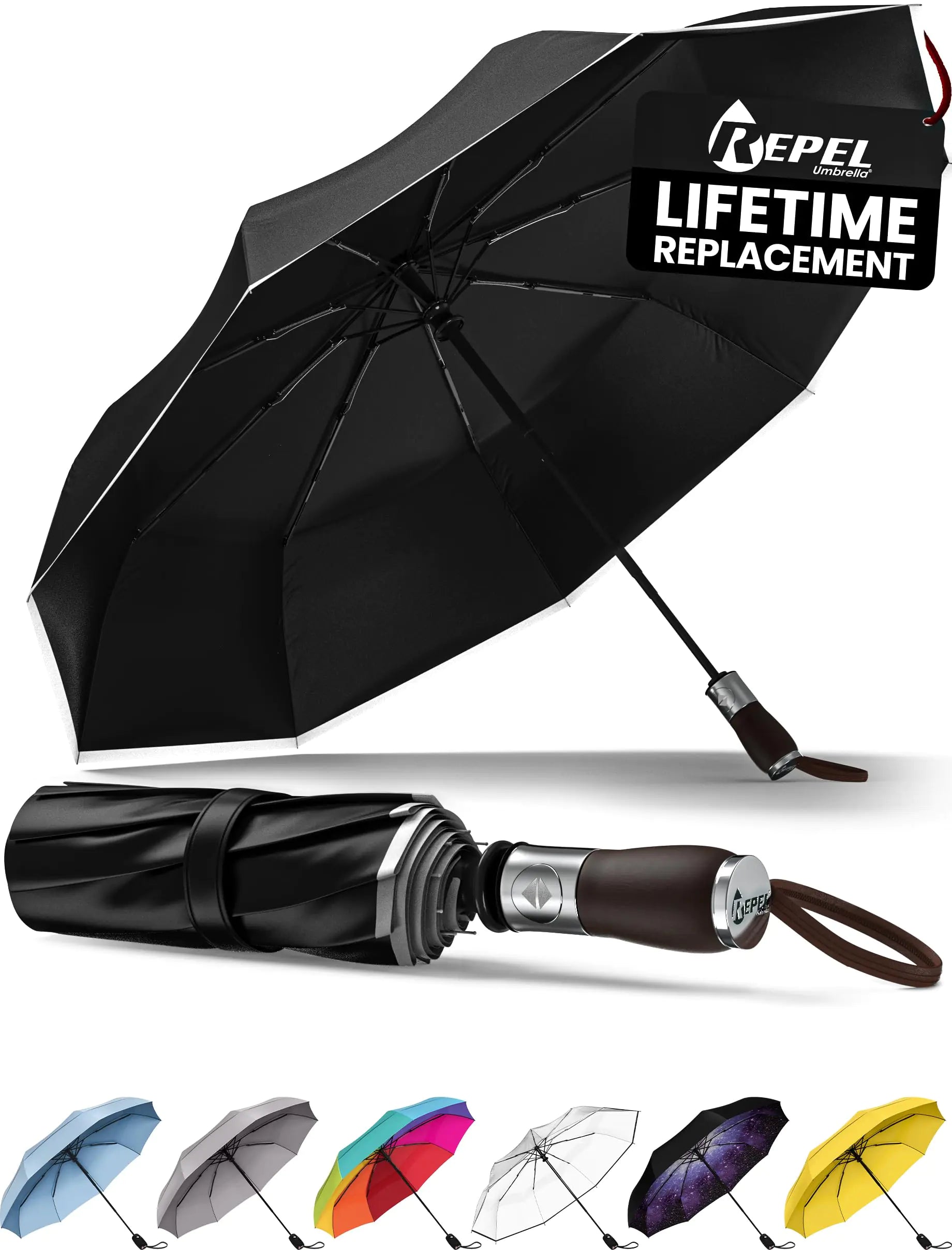 Repel Umbrella Windproof Travel Umbrella - Auto Open & Close, Compact & Durable - Vivareflex Online