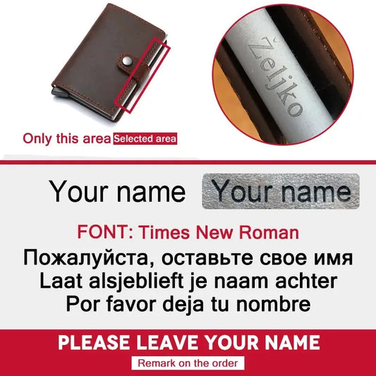 RFID Blocking Men Wallet ID Card Holder Vivareflex Online