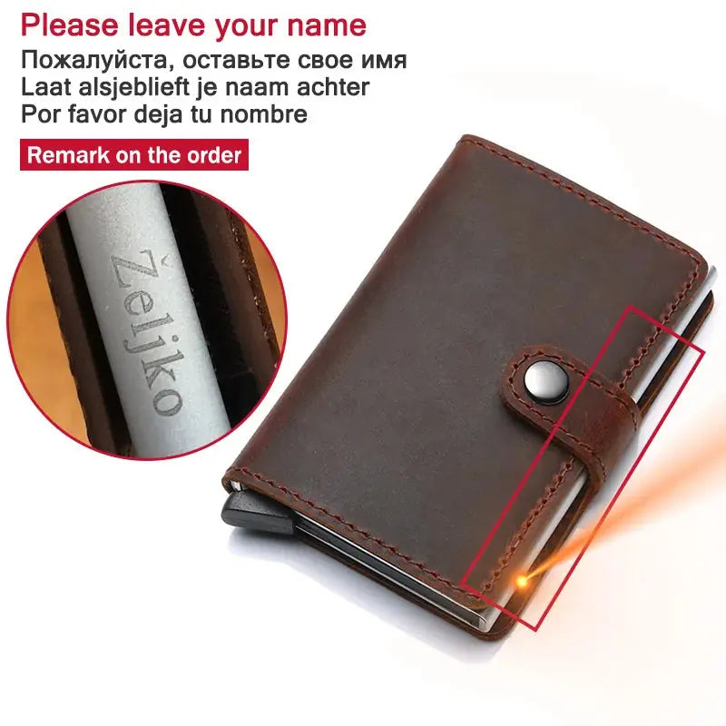 RFID Blocking Men Wallet ID Card Holder Vivareflex Online