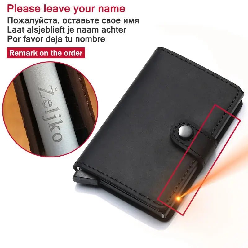RFID Blocking Men Wallet ID Card Holder Vivareflex Online
