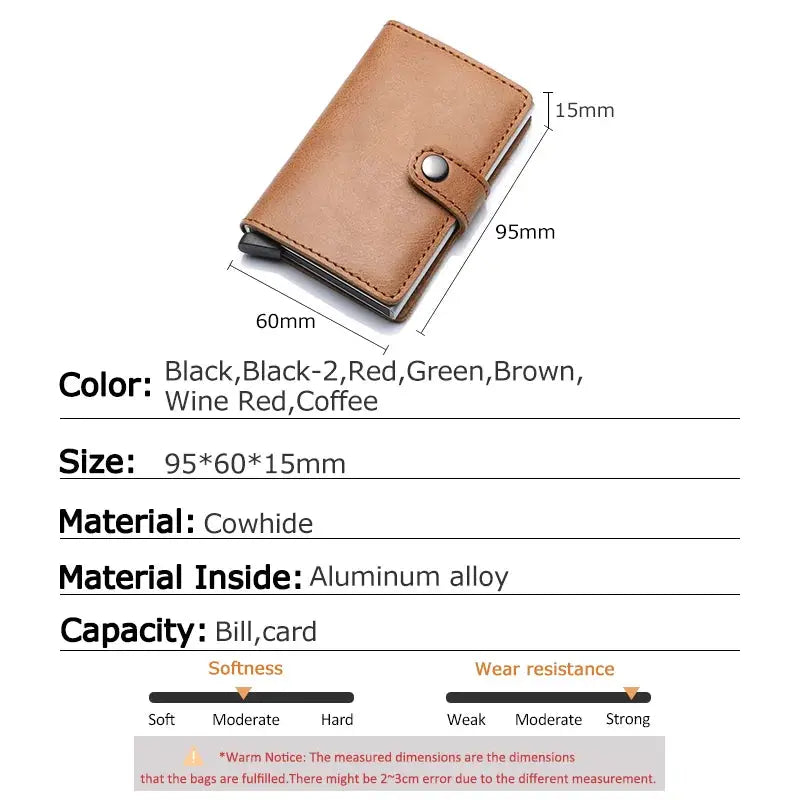 RFID Blocking Men Wallet ID Card Holder Vivareflex Online