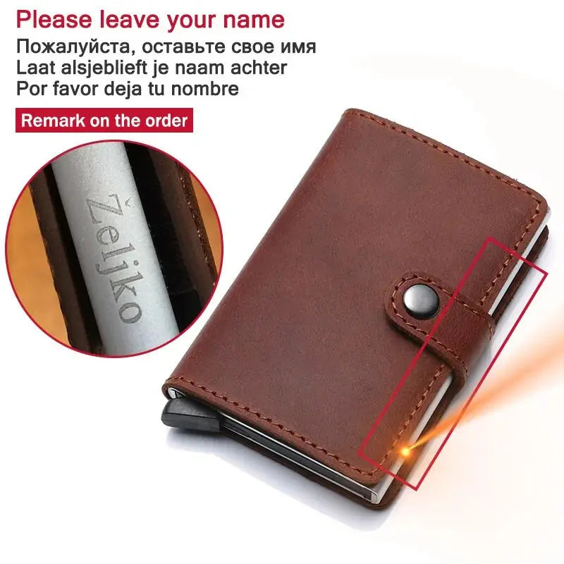 RFID Blocking Men Wallet ID Card Holder Vivareflex Online