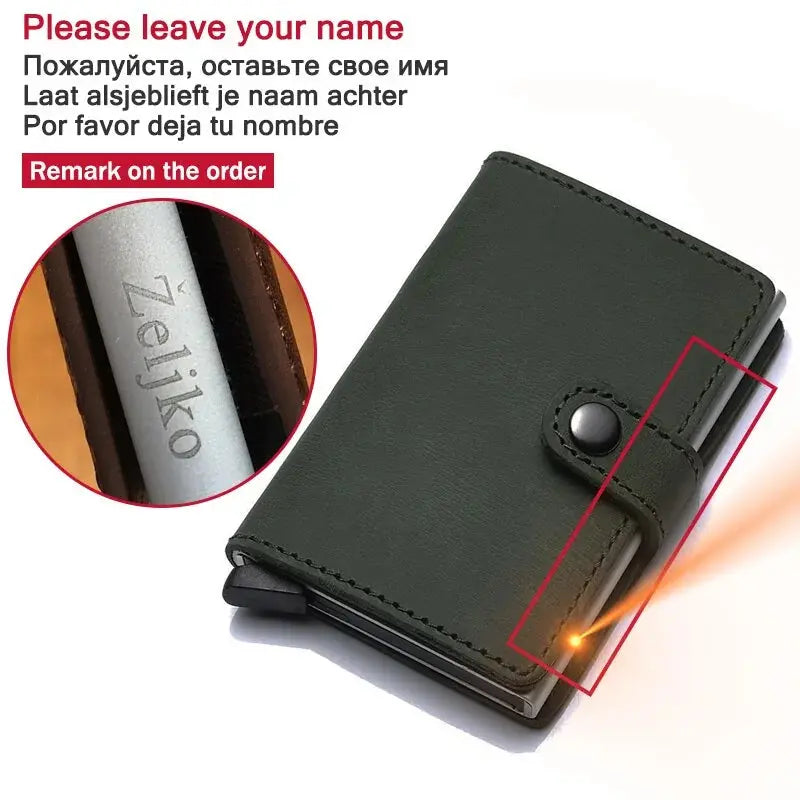 RFID Blocking Men Wallet ID Card Holder Vivareflex Online