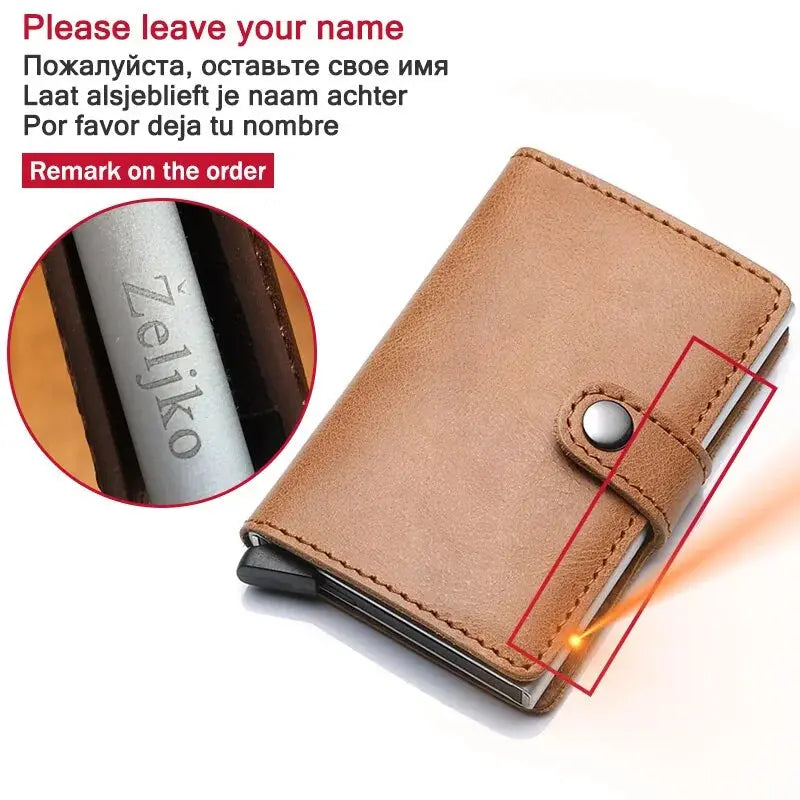 RFID Blocking Men Wallet ID Card Holder Vivareflex Online
