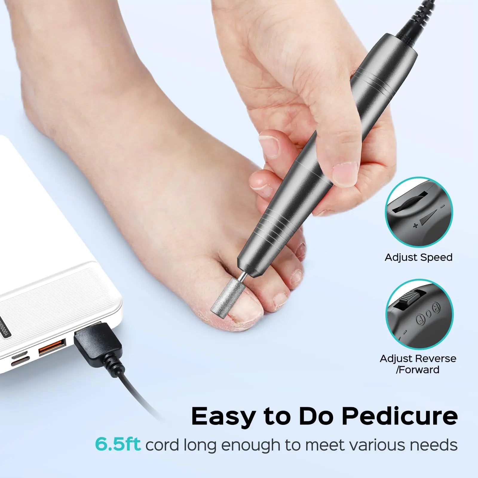 COSLUS Electric Nail Drill File Professional – Portable Manicure & Pedicure Kit - Vivareflex Online