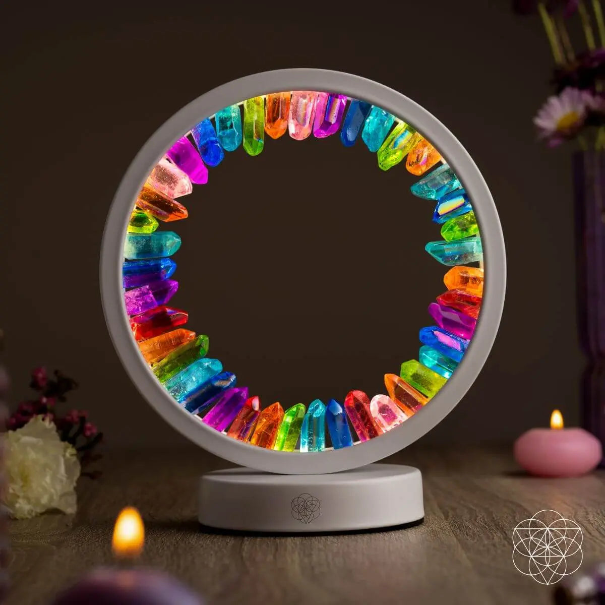 Rainbow After the Storm - Clear Quartz Lamp of Hope Conscious Items