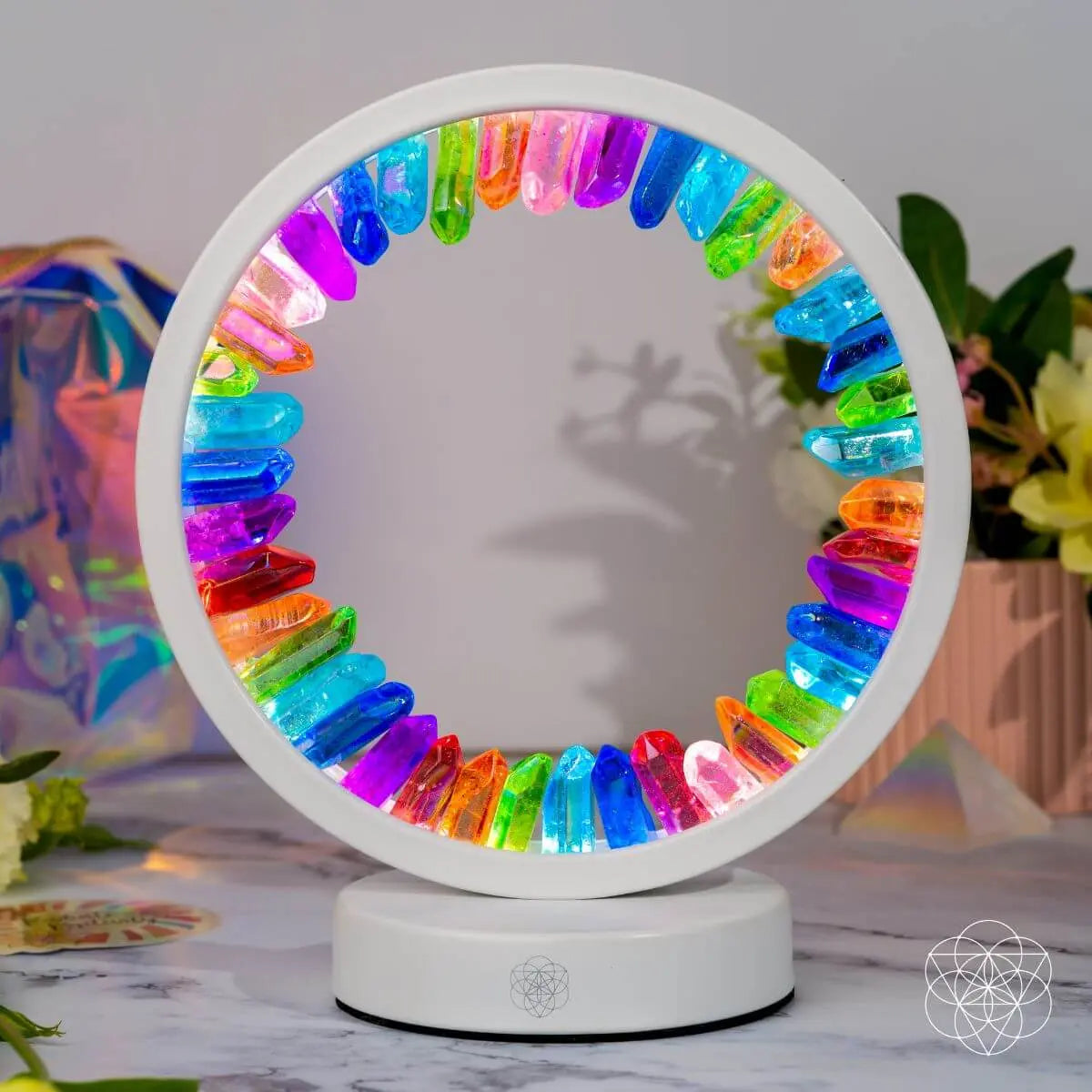 Rainbow After the Storm - Clear Quartz Lamp of Hope Conscious Items