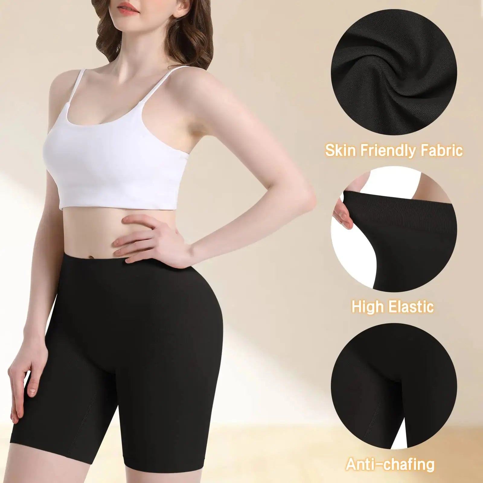 Comfortable Smooth Yoga Shorts,Workout Biker Shorts_Vivareflex_Online