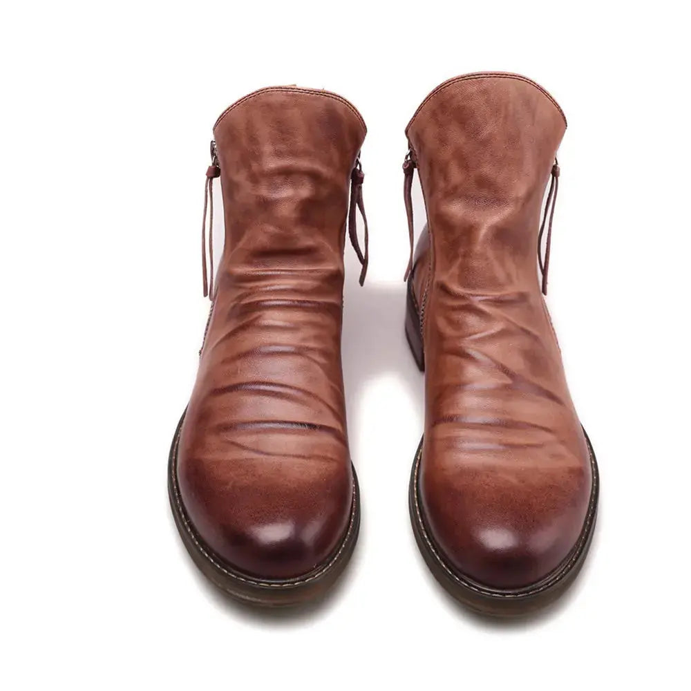 Retro Ankle Non-Slip Leather Boots Men Vivareflex Online