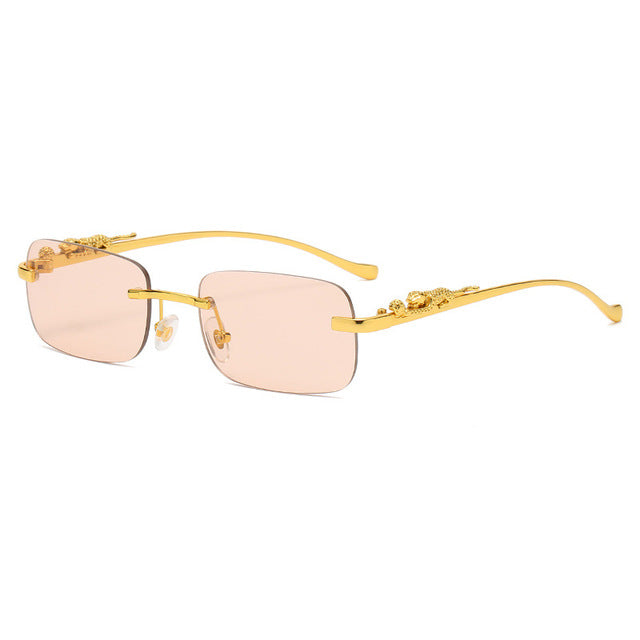 Rimless Square Sunglasses with UV_Vivareflex_Online