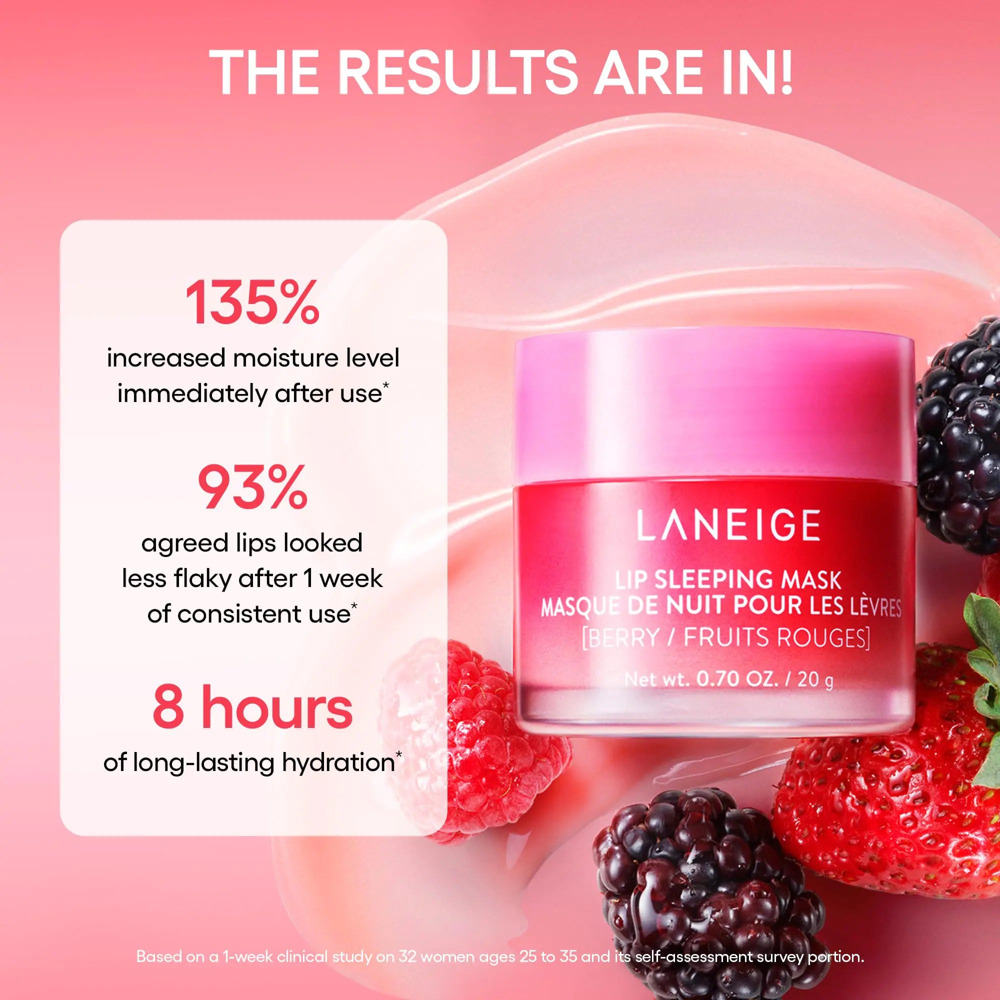 LANEIGE Lip Sleeping Mask: Nourish, Hydrate, Vitamin C, Murumuru & Shea Butter, Antioxidants, Flaky, Dry Lips Candy Cane Swirl - Vivareflex Online