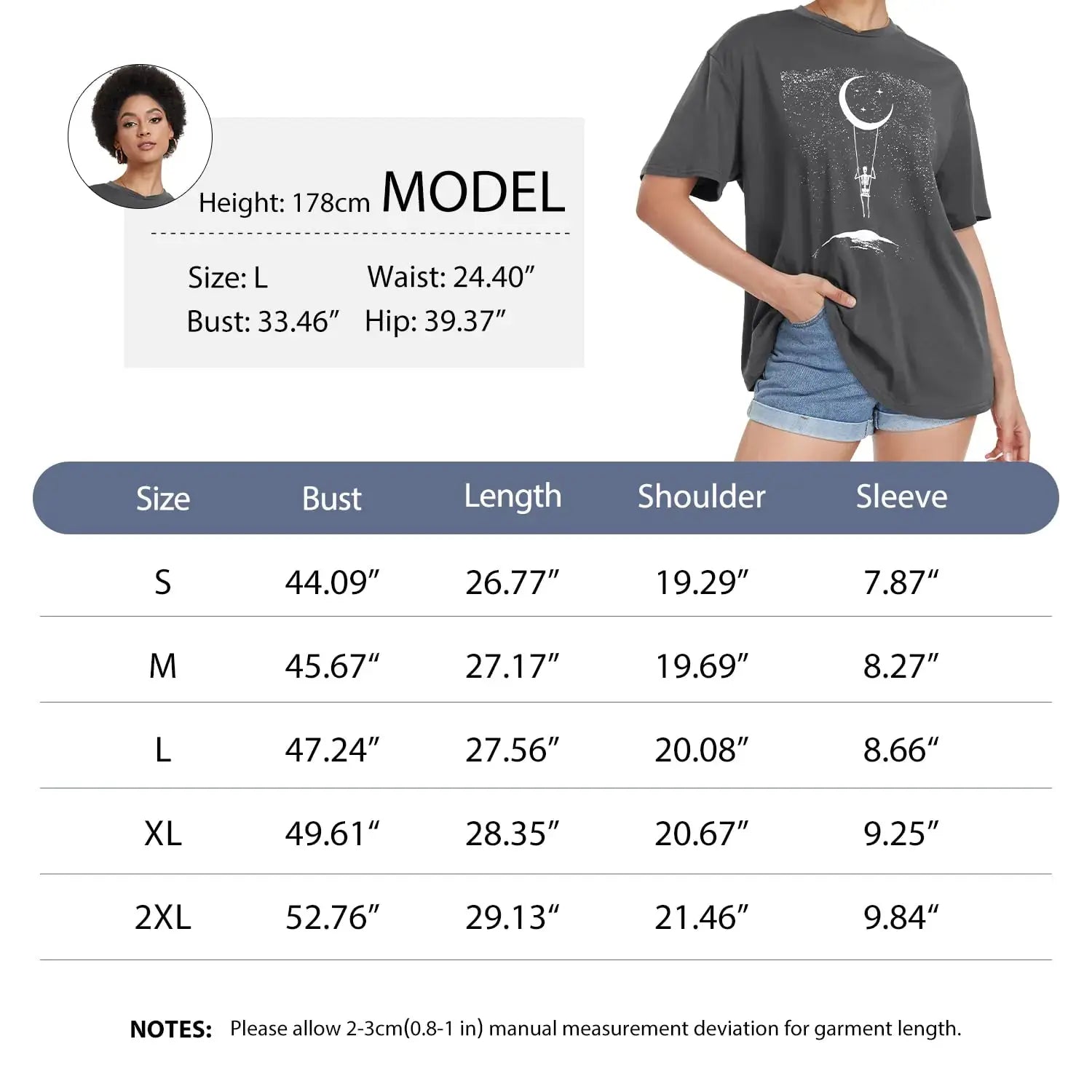 Rosemia Womens Oversized T-Shirt - Crew Neck_Vivareflex_Online
