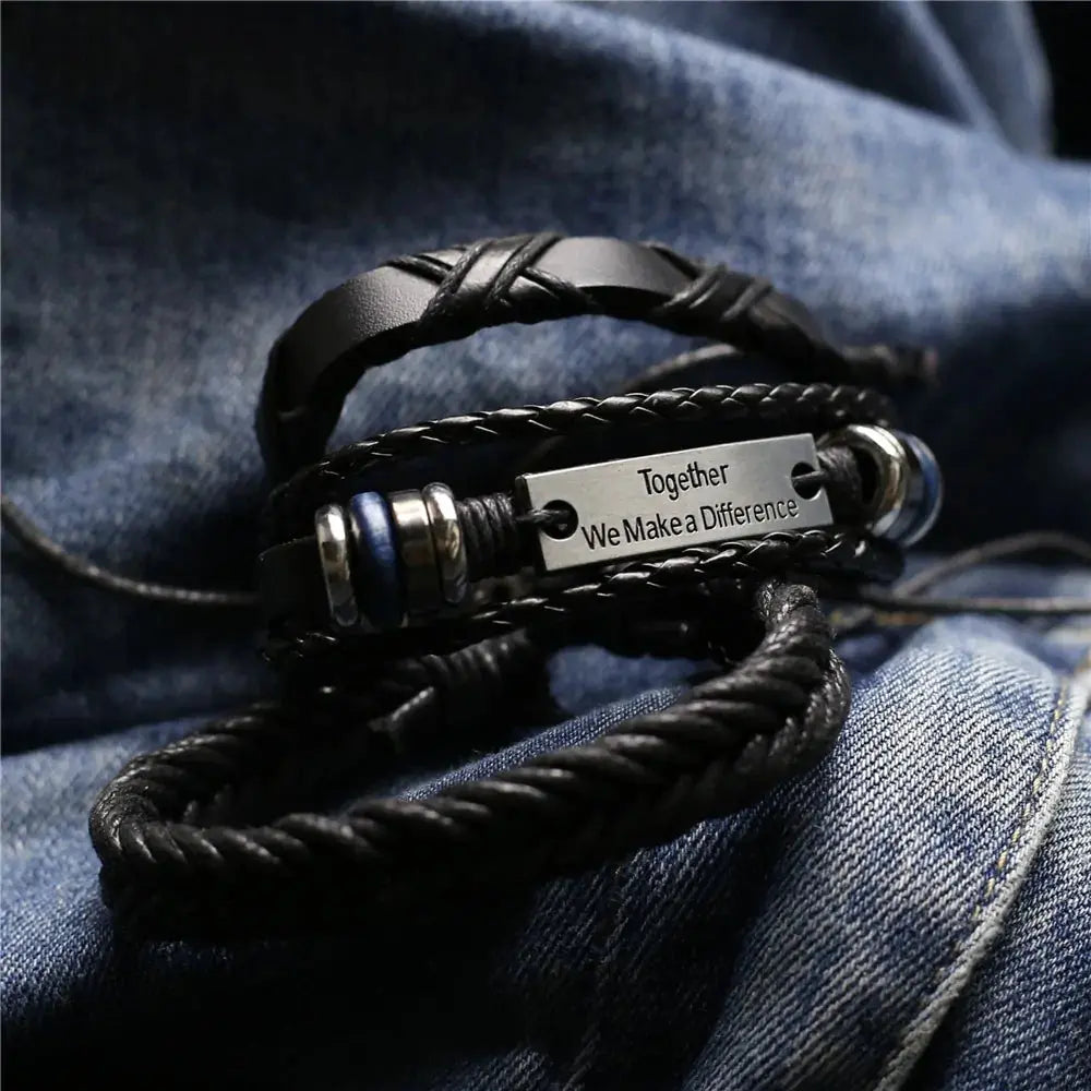Rugged Men's Leather Bangles Vivareflex Online