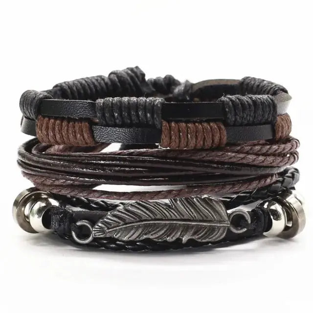 Rugged Men's Leather Bangles Vivareflex Online