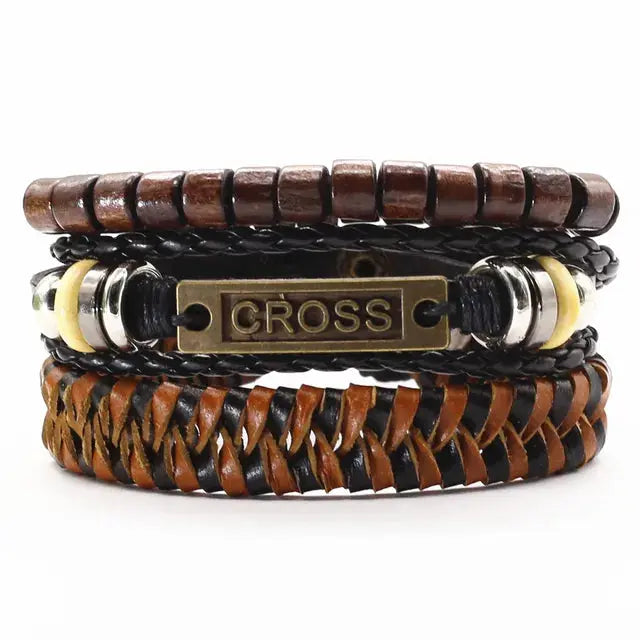 Rugged Men's Leather Bangles Vivareflex Online