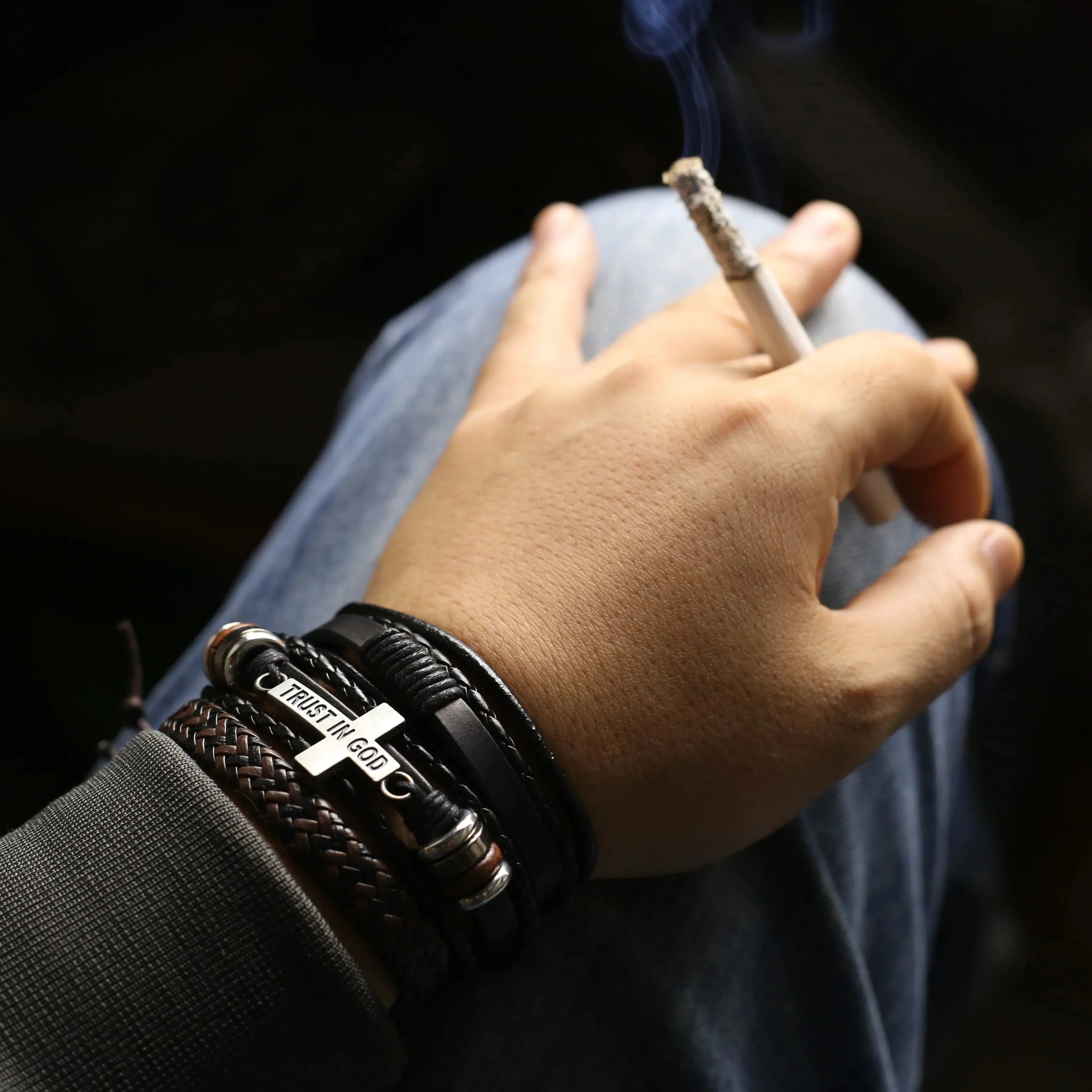 Rugged Men's Leather Bangles Vivareflex Online