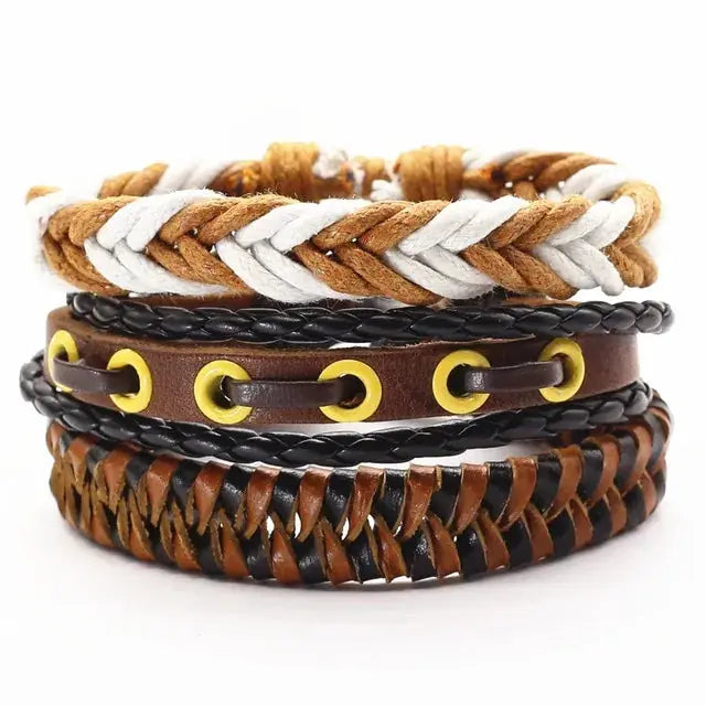 Rugged Men's Leather Bangles Vivareflex Online