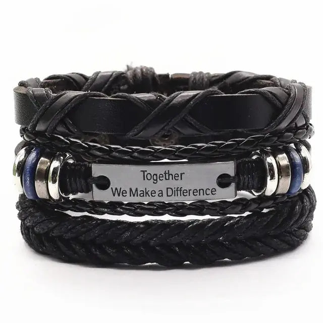 Rugged Men's Leather Bangles Vivareflex Online