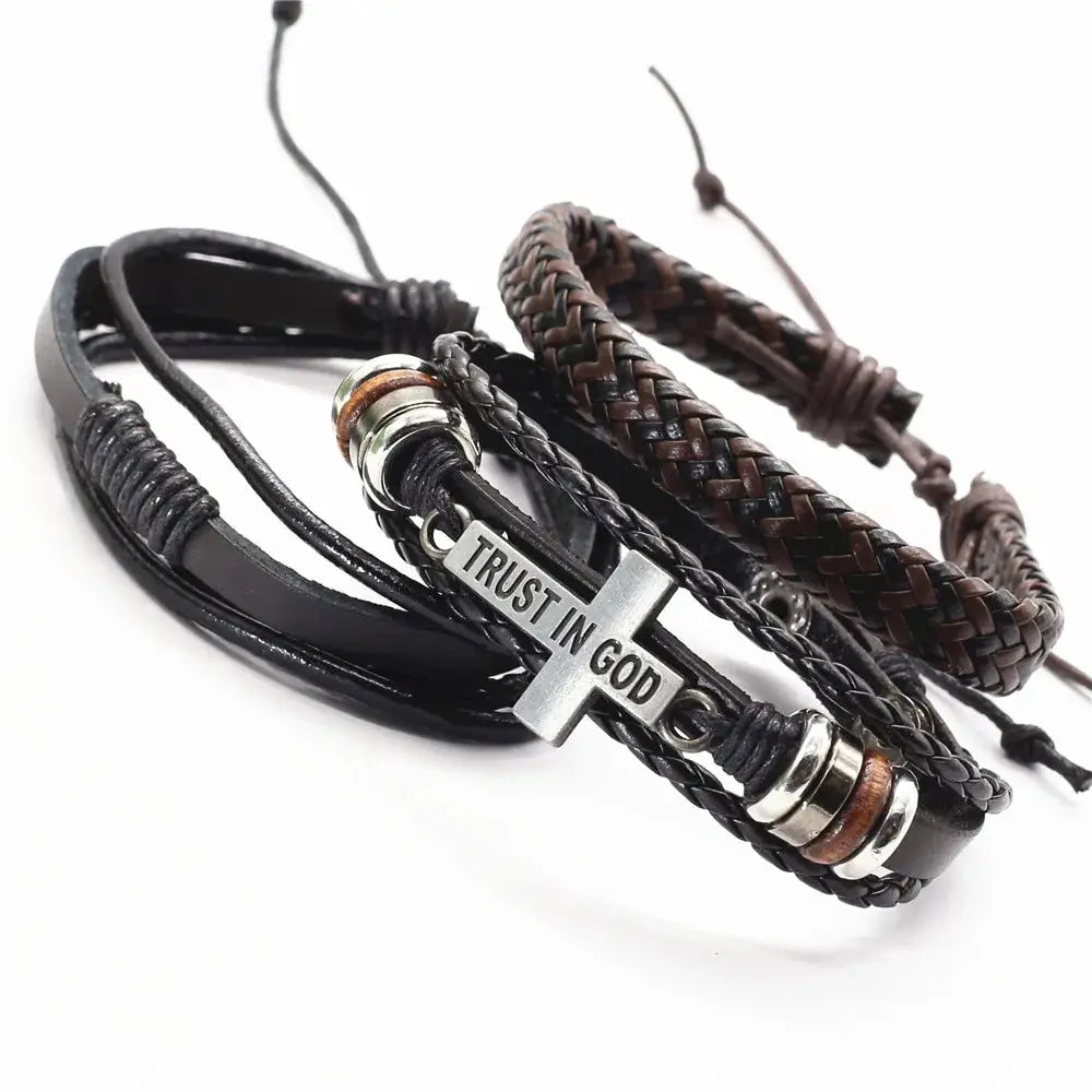 Rugged Men's Leather Bangles Vivareflex Online