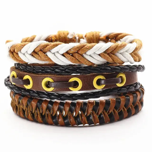 Rugged Men's Leather Bangles Vivareflex Online