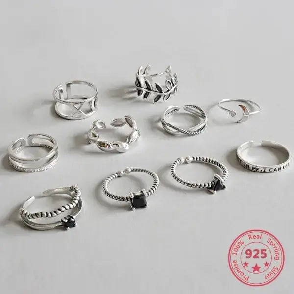 S925 Sterling Silver Adjustable Ring: Fashionable Retro Charm for Men and Women Vivareflex Online