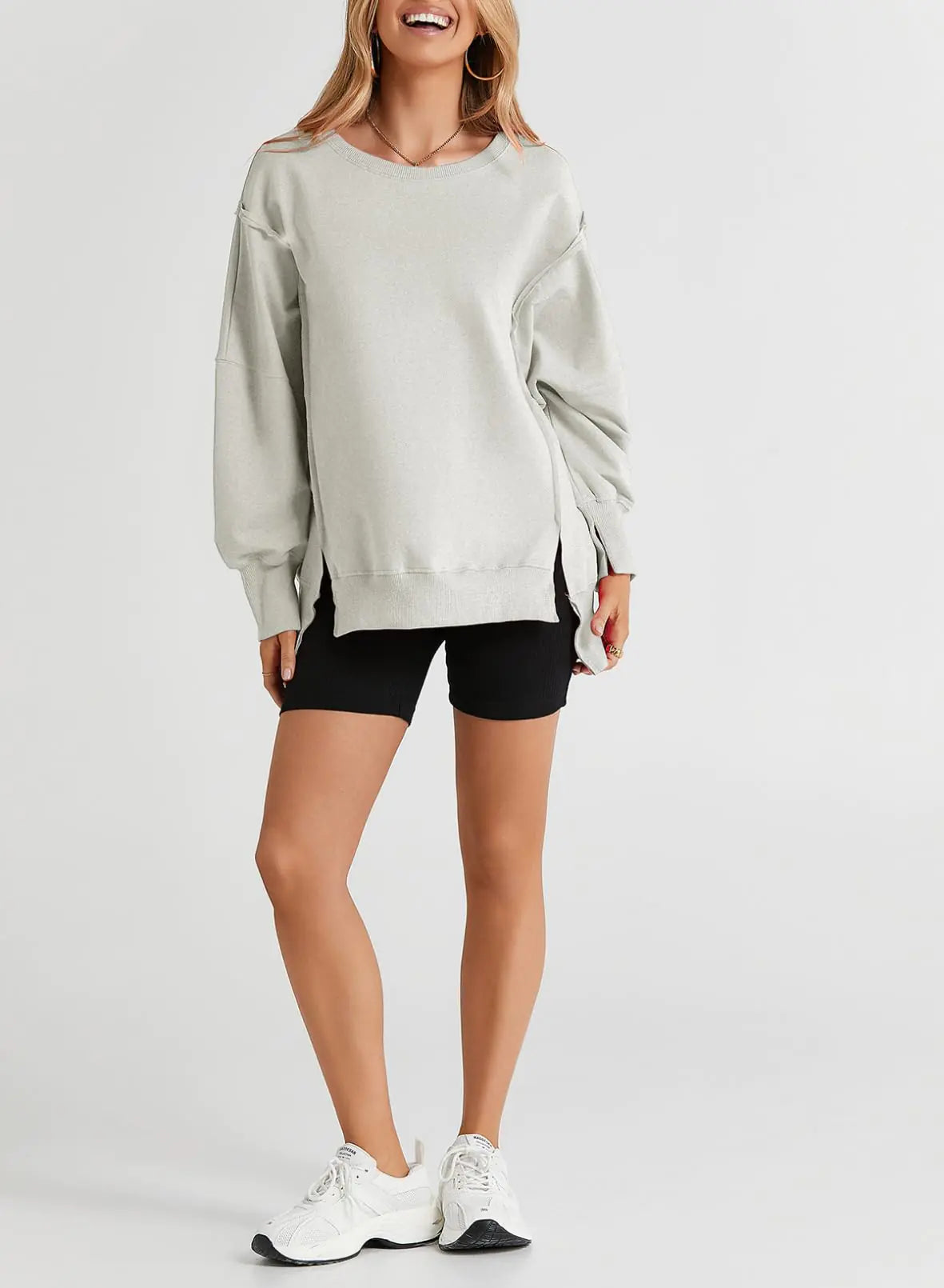 SHEWIN Womens Reverse Seam Loose Sweatshirt_Vivareflex_Online