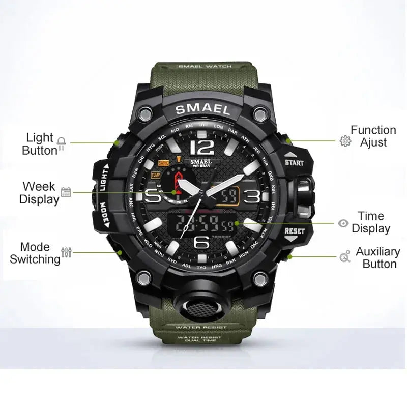 SMAEL Brand Men Sports Watches Dual Display Vivareflex Online