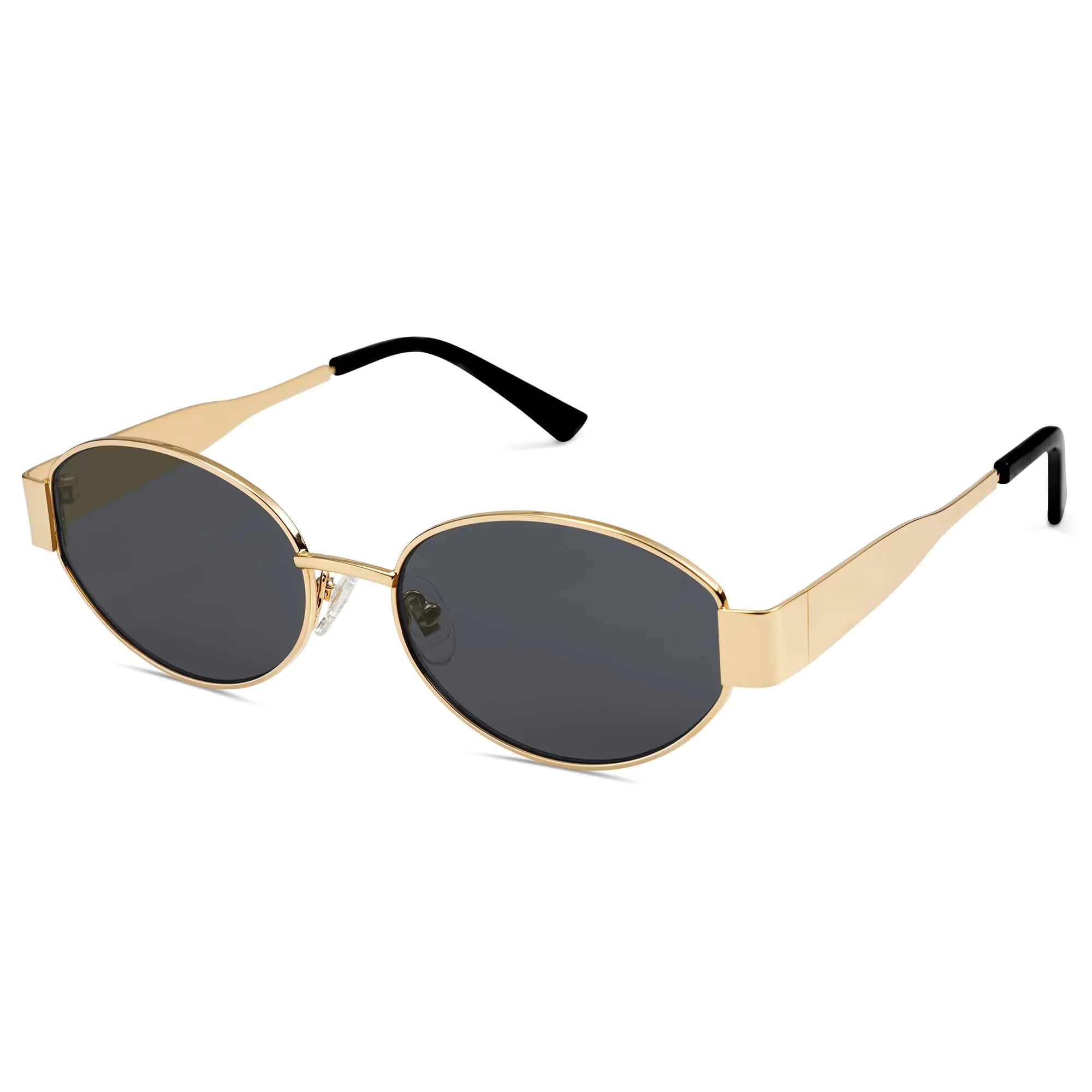 SOJOS Retro Oval Sunglasses for Women Men Trendy Sun Glasses Classic Shades UV400 Protection SJ1217 Gold/Grey - Vivareflex Online